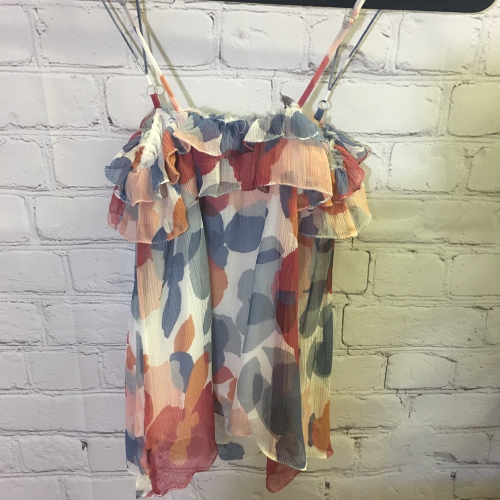 3/$25 Hollister Ruffled Silk Tank Top Size XS